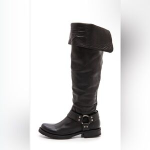 Frye Veronica Harness OTK knee high Boots black tall boots women's‎ 8.5 B New